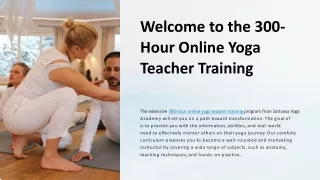 Online 300 Hour Yoga Teacher Training Course