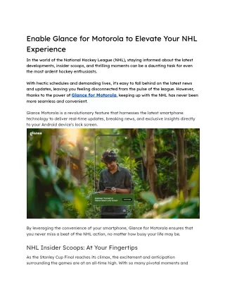 Glance USA - Primary - Glance for Motorola