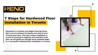 7 Steps for Hardwood Floor Installation | Toronto | Reno Superstore