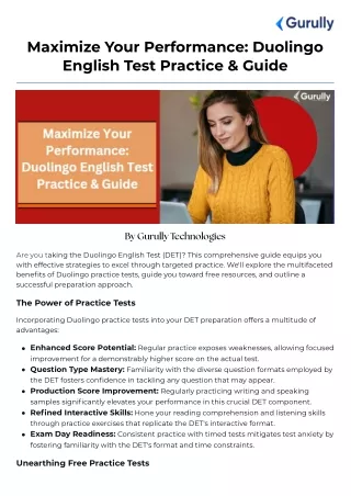 Maximize Your Performance Duolingo English Test Practice & Guide