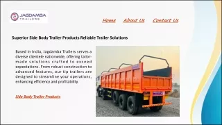 Superior Side Body Trailer Products Reliable Trailer Solutions