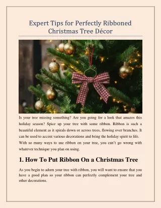 Expert Tips for Perfectly Ribboned Christmas Tree Décor