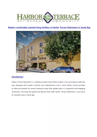 Modern comfortable assisted living facilities in South Bay