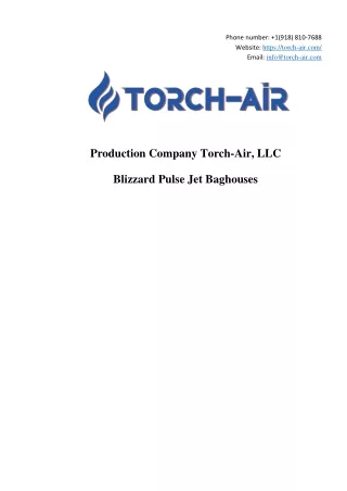 Blizzard Pulse Jet Baghouses Side Loading - torch-air.com