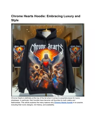 Chrome Hearts Hoodie_ Embracing Luxury and Style