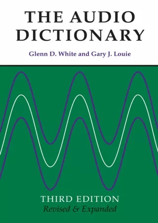 ⚡pdf✔ The Audio Dictionary: Third Edition, Revised and Expanded