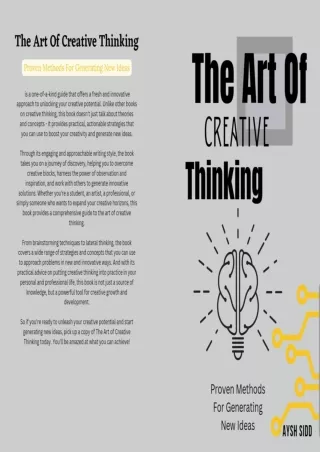 ❤read⚡ The Art Of Creative Thinking: Proven Methods For Generating New Ideas
