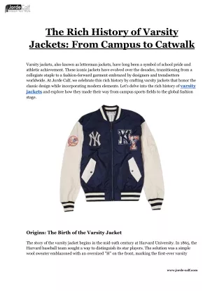 The Rich History of Varsity Jackets_ From Campus to Catwalk