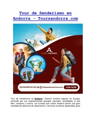 Tour de Senderismo en Andorra - Toursandorra.com