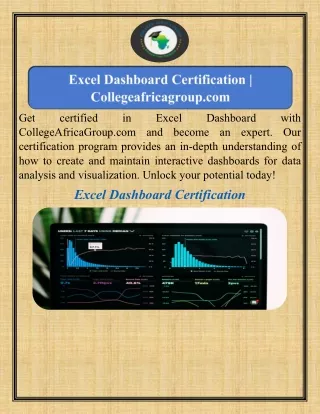 Excel Dashboard Certification  Collegeafricagroup.com