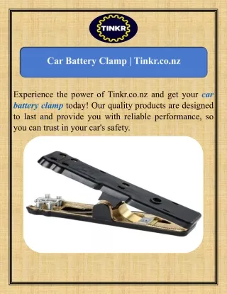 Car   Battery   Clamp  Tinkr.co.nz