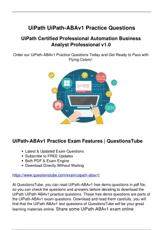 Real UiPath-ABAv1 Practice Questions - Helpful for Brilliant Preparation