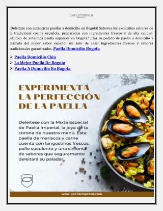 Paellas Bogotá
