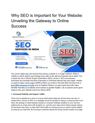 Why SEO is Important for Your Website: Unveiling the Gateway to Online Success