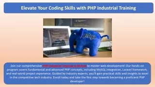 Elevate Your Coding Skills with PHP Industrial Training