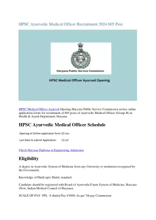 HPSC Ayurvedic Medical