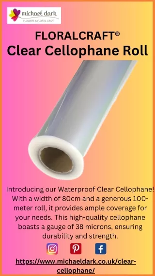 FLORALCRAFT® Clear Cellophane Rolls