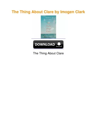 The Thing About Clare by Imogen Clark