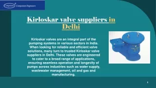 Exploring Kirloskar Valves in Pumps Across Sectors: Insights from Kirloskar