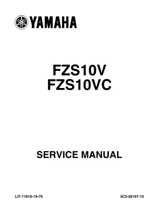 2010 Yamaha FZ1 FZS1000 Service Repair Manual