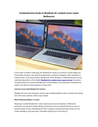 Comprehensive Guide to MacBook Air cracked screen