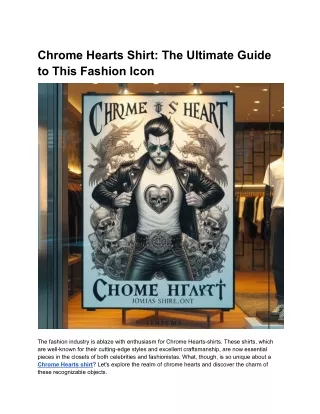 Chrome Hearts Shirt_ The Ultimate Guide to This Fashion Icon