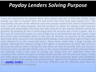 payday lenders