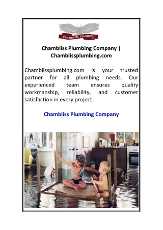 Chambliss Plumbing Company  Chamblissplumbing.com