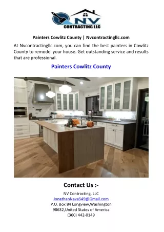 Painters Cowlitz County  Nvcontractingllc.com