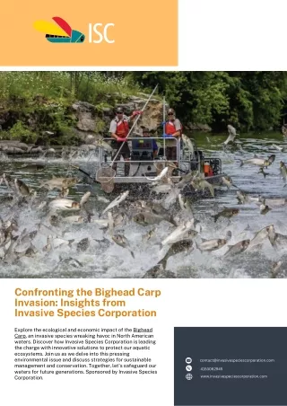 Confronting the Bighead Carp Invasion Insights from Invasive Species Corporation
