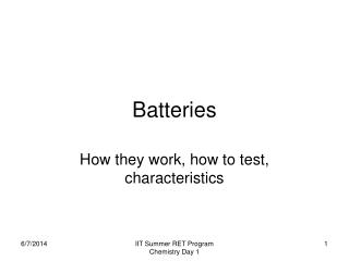 Batteries