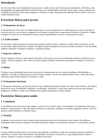 Exercícios físicos para emagrecer e tonificar o corpo