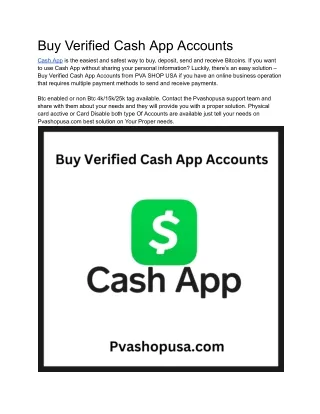 2 Best Sites To Buy Verified Cash App Accounts 2024