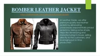 Classic Bomber Leather Jacket: Timeless Style and Comfort