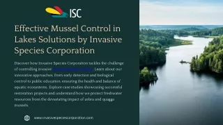 Effective Mussel Control in Lakes  Solutions by Invasive Species Corporation