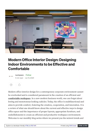 Modern Office Interior Design: Boosting Efficiency and Style