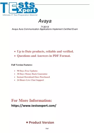 Crush the 71301X Avaya Aura Communication Applications Exam