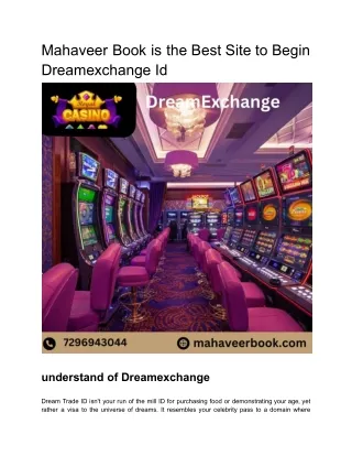 Mahaveer Book is the Best Site to Begin Dreamexchange Id