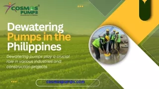 Dewatering pumps in Philippines