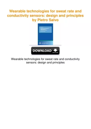 Wearable technologies for sweat rate and conductivity sensors: design and
