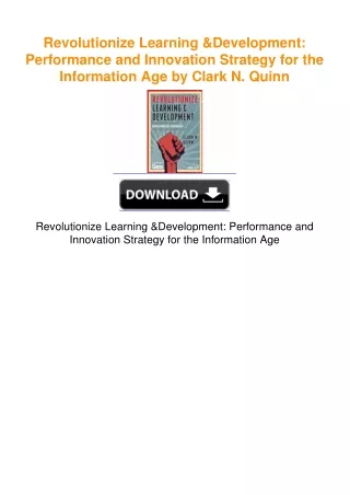 Revolutionize Learning & Development: Performance and Innovation Strategy