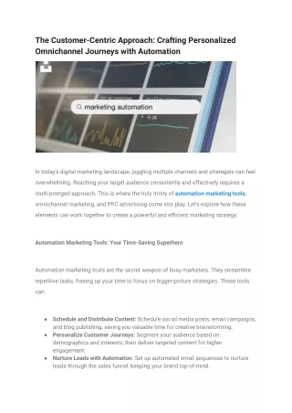 The Customer-Centric Approach_ Crafting Personalized Omnichannel Journeys with Automation