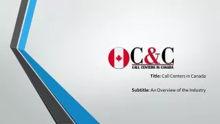 Call Centers In Canada