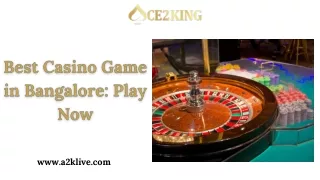 Best Casino Game in Bangalore Play Now