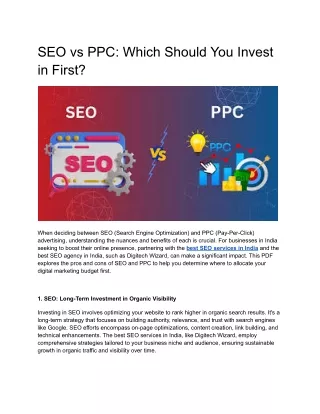 SEO vs PPC: Which Should You Invest in First?