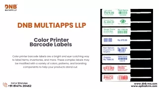 Color Printed Barcode Labels | DNB MULTIAPPS LLP