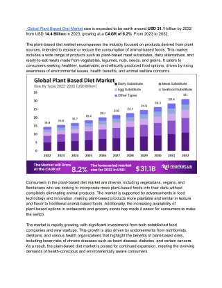 Plant Based Diet Market: Challenges in Taste and Affordability