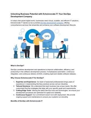 Unlocking Business Potential with Echoinnovate IT_ Your DevOps Development Company