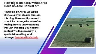 How Big Is an Acre What Area Does an Acre Consist of