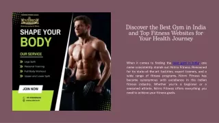 Discover the Best Gym in India and Top Fitness Websites for Your Health Journey